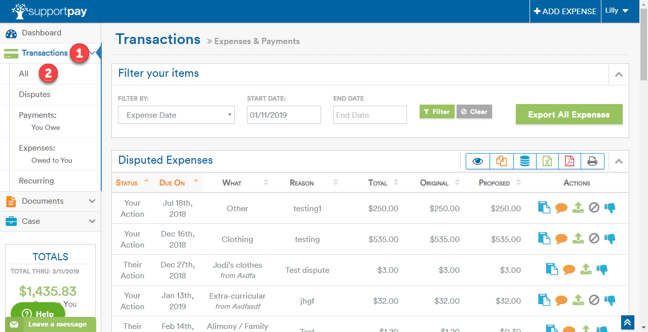 transaction central support